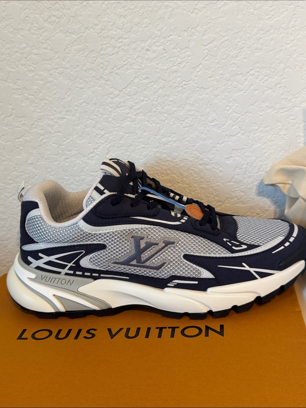 Louis Vuitton Men's Navy & Gray LV Runaway Sneakers